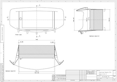 Casquette 4-3 B avec Double DIN