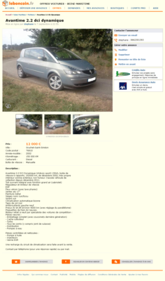 Avantime 2.2 dci dynamique Voitures Seine-Maritime - leboncoin.fr 2012-09-29 13-53-05.png