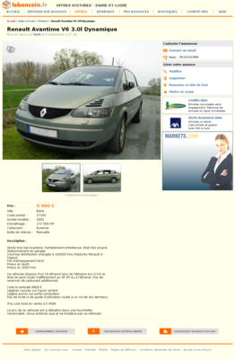 Renault Avantime V6 3.0l Dynamique Voitures Indre-et-Loire