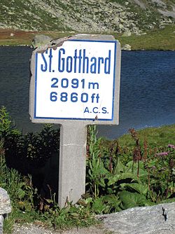 le st Gottard suisse <br />la vieille route