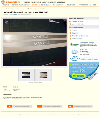 & Adhesif de seuil de porte AVANTIME Equipement Auto Charente-Maritime - leboncoin.fr 2012-10-21 20-34-13.png