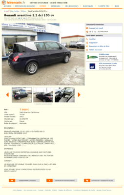 & Renault avantime 2.2 dci 150 cv Voitures Seine-Maritime - leboncoin.fr 2012-11-02 02-20-37.png