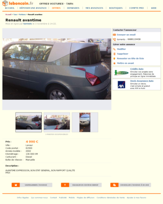 & Renault avantime Voitures Tarn - leboncoin.fr 2012-11-03 16-04-59.png