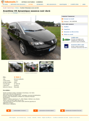 & Avantime V6 dynamique essence noir doré Voitures Corrèze - leboncoin.fr 2012-11-03 20-10-45.png