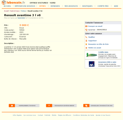 & Renault avantime 3 l v6 Voitures Nord - leboncoin.fr 2012-11-06 00-59-26.png
