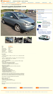 & Renault Avantime Dynamique 3.0 V6 Voitures Haute-Vienne - leboncoin.fr 2012-12-06 01-44-54.png
