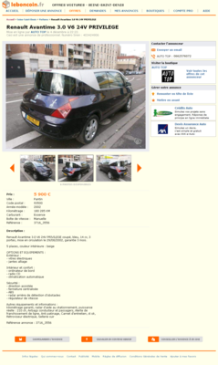 Renault Avantime 3.0 V6 24V PRIVILEGE Voitures Seine-Saint-Denis