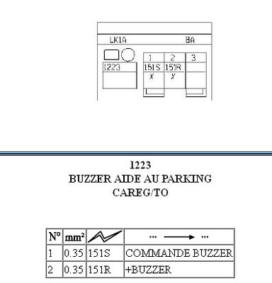 Connecteur 1223 buzzer parking