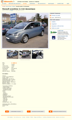 &amp; Renault avantime 2.2 dci dynamique Voitures Seine-et-Marne