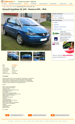 &amp; Renault Avantime V6 24S - Essence-GPL - BVA Voitures Ardèche