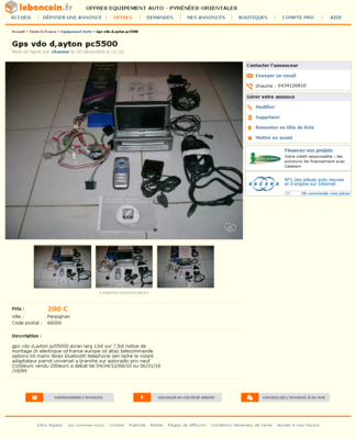 & Gps vdo d,ayton pc5500 Equipement Auto Pyrénées-Orientales - leboncoin.fr 2013-01-10 23-48-28.png (756.66 Kio) Consulté 5134 fois & Gps vdo d,ayton pc5500 Equipement Auto Pyrénées-Orientales