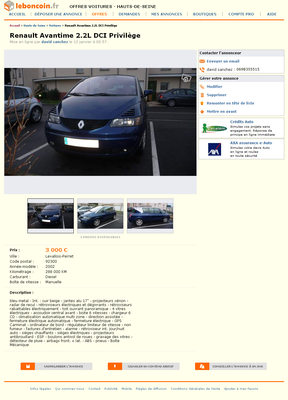 &amp; FireShot Screen Capture #004 - 'Renault Avantime 2_2L DCI Privilège Voitures Hauts-de-Seine