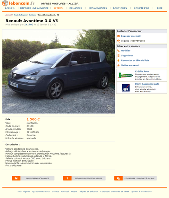 &amp; FireShot Screen Capture #005 - 'Renault Avantime 3_0 V6 Voitures Allier