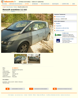 &amp; FireShot Screen Capture #011 - 'Renault avantime 2_2 dci Voitures Tarn-et-Garonne