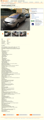 & FireShot Screen Capture #013 - 'Renault avantime 2_2 dci Voitures Alpes-Maritimes - leboncoin_fr' - www_leboncoin_fr_voitures_420915639_htm_ca=12_s.png (662.14 Kio) Consulté 3256 fois & FireShot Screen Capture #013 - 'Renault avantime 2_2 dci Voitures Alpes-Maritimes