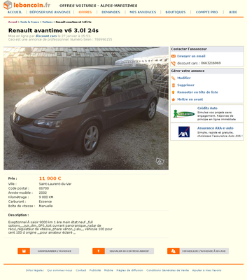 &amp; FireShot Screen Capture #038 - 'Renault avantime v6 3_0l 24s Voitures Alpes-Maritimes