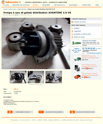 & FireShot Screen Capture #046 - 'Pompe à eau et galets distribution AVANTIME 3_0 V6 Equipement Auto Charente-Maritime - leboncoin_fr' - www_leboncoin_fr_equipement_auto_409894139_htm_ca=12_s.png