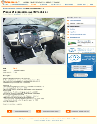 FireShot Screen Capture #003 - 'Pieces et accessoire avantime 2_2 dci Equipement Auto Seine-et-Marne - leboncoin_fr' - www_leboncoin_fr_equipement_auto_436050084_htm_ca=12_s.png