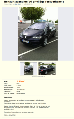 Renault avantime V6 privilège  ess ethanol  Voitures Loir et Cher   leboncoin.fr.png