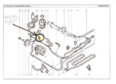 Schéma pompe direction assistée V6